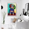 Colorful Dog - Partial Round Diamond Painting