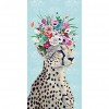 Flower Leopard - Crystal Rhinestone Diamond Painting(85x45cm)