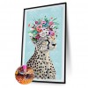 Flower Leopard - Crystal Rhinestone Diamond Painting(85x45cm)