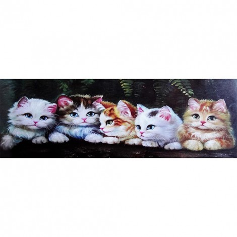 Cats - Full Round Diamond Painting(80*30cm)