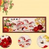 Peony Nine Fish - Partial Round Diamond Painting(80*35cm)