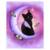 Black Cat in Moon - Partial Round Diamond Painting