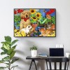Cat and Dog - Full Round Diamond Painting