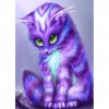 Purple Cat - Full Round Diamond Painting