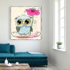 Cartoon Owl- Full Round Diamond Painting