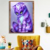 Purple Cat - Full Round Diamond Painting