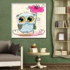 Cartoon Owl- Full Round Diamond Painting