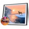 Sunset Deer - Full Round Diamond Painting
