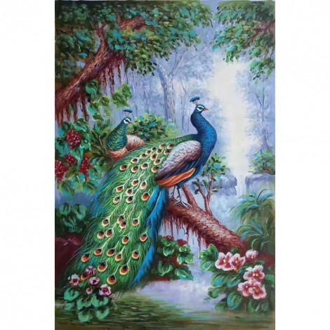 Peacock - Full Round Diamond Painting