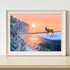 Sunset Deer - Full Round Diamond Painting