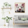 Flower Pig - Full Round Diamond Painting