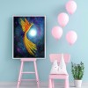 Phoenix Under Moon-Full Round Diamond Painting