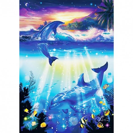 Dolphin - Full Round Diamond Painting