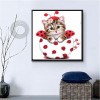 Cute Cup Cat - Partial Round Diamond Painting