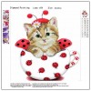 Cute Cup Cat - Partial Round Diamond Painting