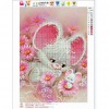 Pink Mouse - Partial Round Diamond Painting