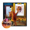 Drawing Cat- Full Round Diamond Painting
