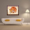 Lion Family - Partial Round Diamond Painting(35*30CM)