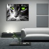 Green Eye Cat - Partial Round Diamond Painting