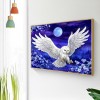 White Owl  -  Full Round Diamond Painting