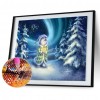 Rabbit in Snow- Full Round Diamond Painting
