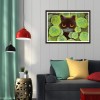 Lotus Leaf Cat- Full Round Diamond Painting