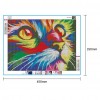 Colorful Cat - Full Round Diamond Painting(35*45cm)