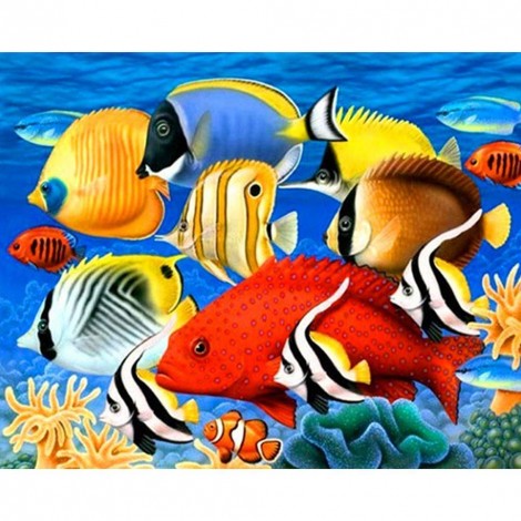 Colorful Fish - Full Round Diamond Painting