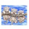 Three Tigers Baby - Partial Round Diamond Painting(44*34CM)