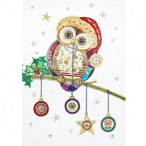 Owl-Partial Round Diamond Painting