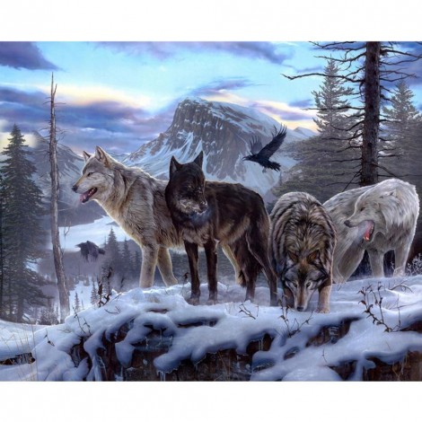 Wolf - Full Square Diamond Painting(40x50cm)