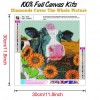 Sunflower Cow - Full Round Diamond Painting