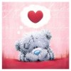 Heart Bear - Partial Round Diamond Painting(30*30cm)