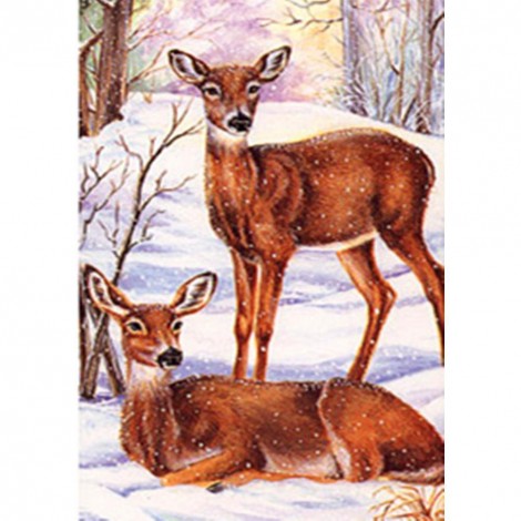 Deer - Full Round Diamond Painting