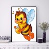 Cartoon Flying Bee- Full Round Diamond Painting