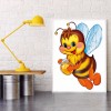 Cartoon Flying Bee- Full Round Diamond Painting
