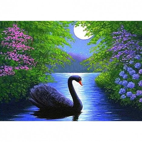 Swan - Full Round Diamond Painting