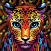 Colorful Leopard- Full Round Diamond Painting