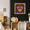 Colorful Leopard- Full Round Diamond Painting