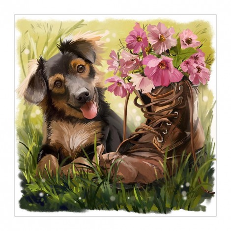 Dog Boots - Full Round Diamond Painting(30*30cm)