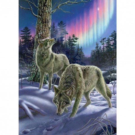 Wolf - Full Square Diamond Painting(40x50cm)