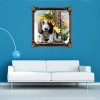 Dog with Sunflower - Partial Round Diamond Painting
