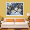 Two Wolves - Full Round Diamond Painting