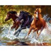 3 Running Horses - Full Round Diamond Painting