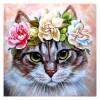 Flower Cat - Full Square Diamond Painting(30*30cm)
