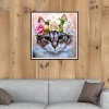 Flower Cat - Full Square Diamond Painting(30*30cm)