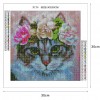 Flower Cat - Full Square Diamond Painting(30*30cm)