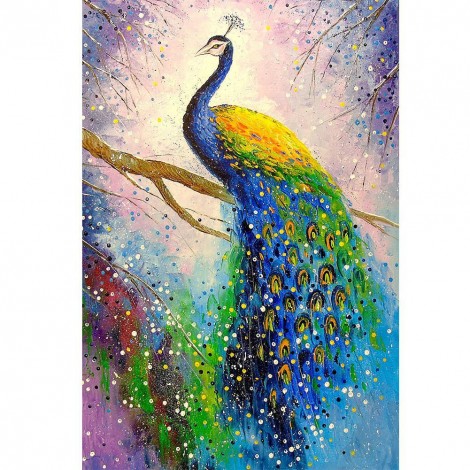 Peacock - Full Round Diamond Painting