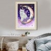 Moon Cat - Crystal Rhinestone Diamond Painting