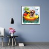 Swimming Dog - Full Round Diamond Painting